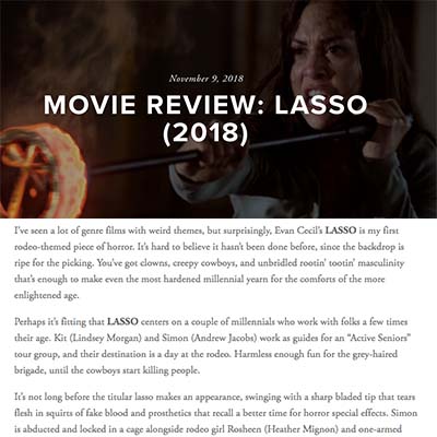 MOVIE REVIEW: LASSO (2018)